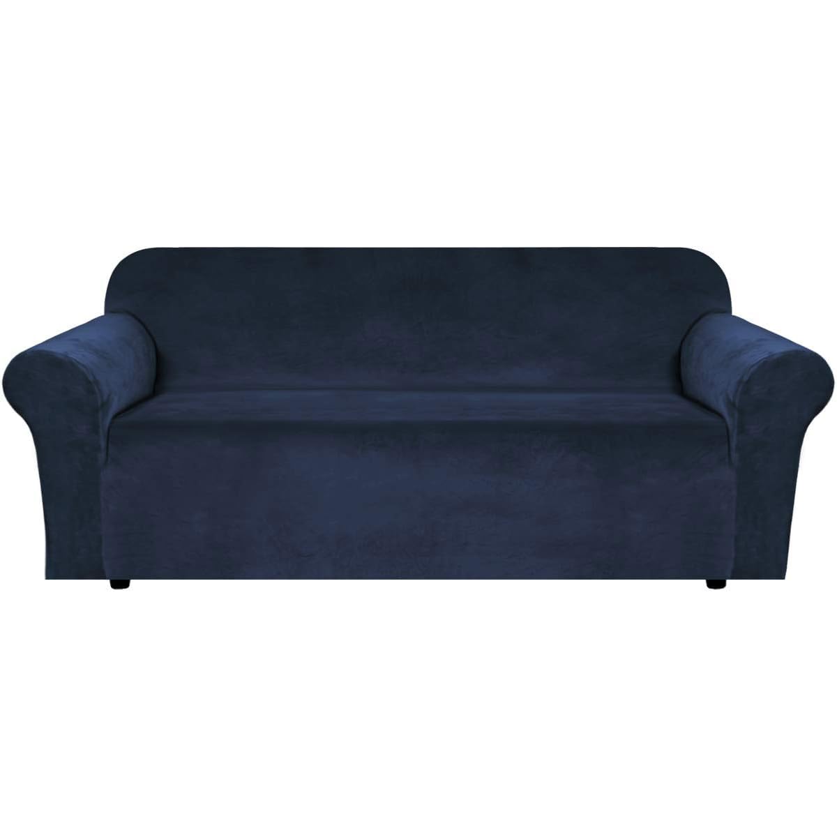 H.VERSAILTEX Stretch Velvet Sofa Covers for 3 Cushion Couch Covers Sofa Slipcovers Furniture Protector Soft with Non Slip Elastic Bottom, Crafted from Thick Comfy Rich Velour (Sofa 72"-90", Taupe)