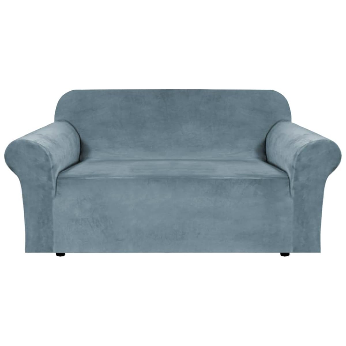 H.VERSAILTEX Stretch Velvet Sofa Covers for 3 Cushion Couch Covers Sofa Slipcovers Furniture Protector Soft with Non Slip Elastic Bottom, Crafted from Thick Comfy Rich Velour (Sofa 72"-90", Taupe)