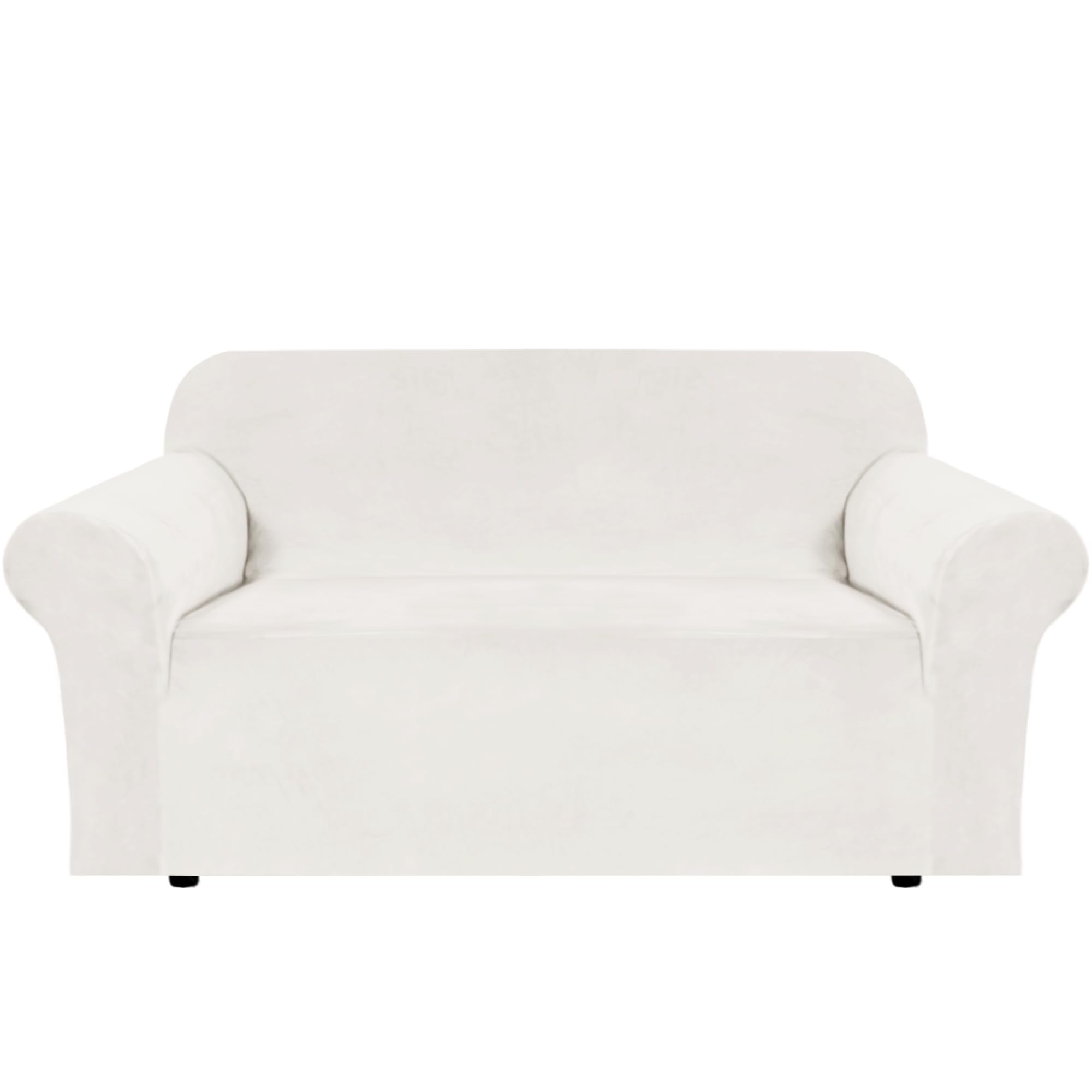 H.VERSAILTEX Stretch Velvet Sofa Covers for 3 Cushion Couch Covers Sofa Slipcovers Furniture Protector Soft with Non Slip Elastic Bottom, Crafted from Thick Comfy Rich Velour (Sofa 72"-90", Taupe)