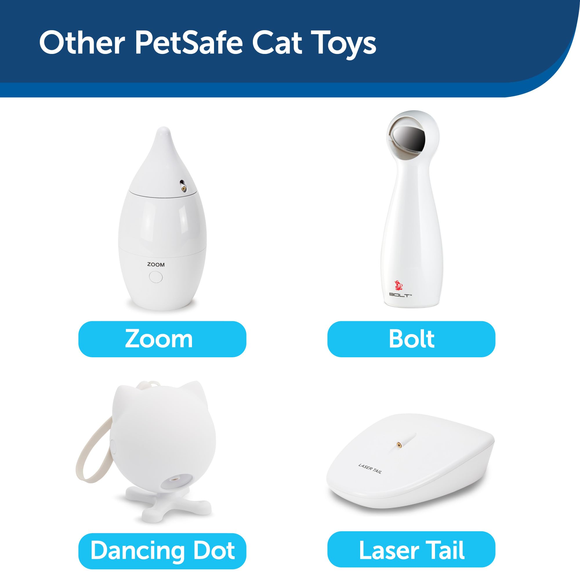 PetSafe SlimCat Interactive Feeder - Combines Play with Mealtime - Adjustable Portions - BPA-Free Plastic - Slow Feeder for Digestion - Lightweight, Dishwasher-Safe Toy - Blue