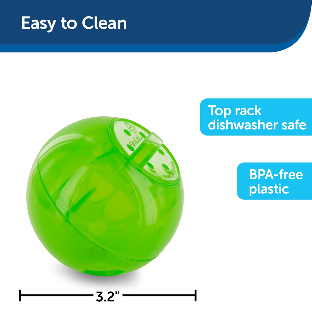PetSafe SlimCat Interactive Feeder - Combines Play with Mealtime - Adjustable Portions - BPA-Free Plastic - Slow Feeder for Digestion - Lightweight, Dishwasher-Safe Toy - Blue