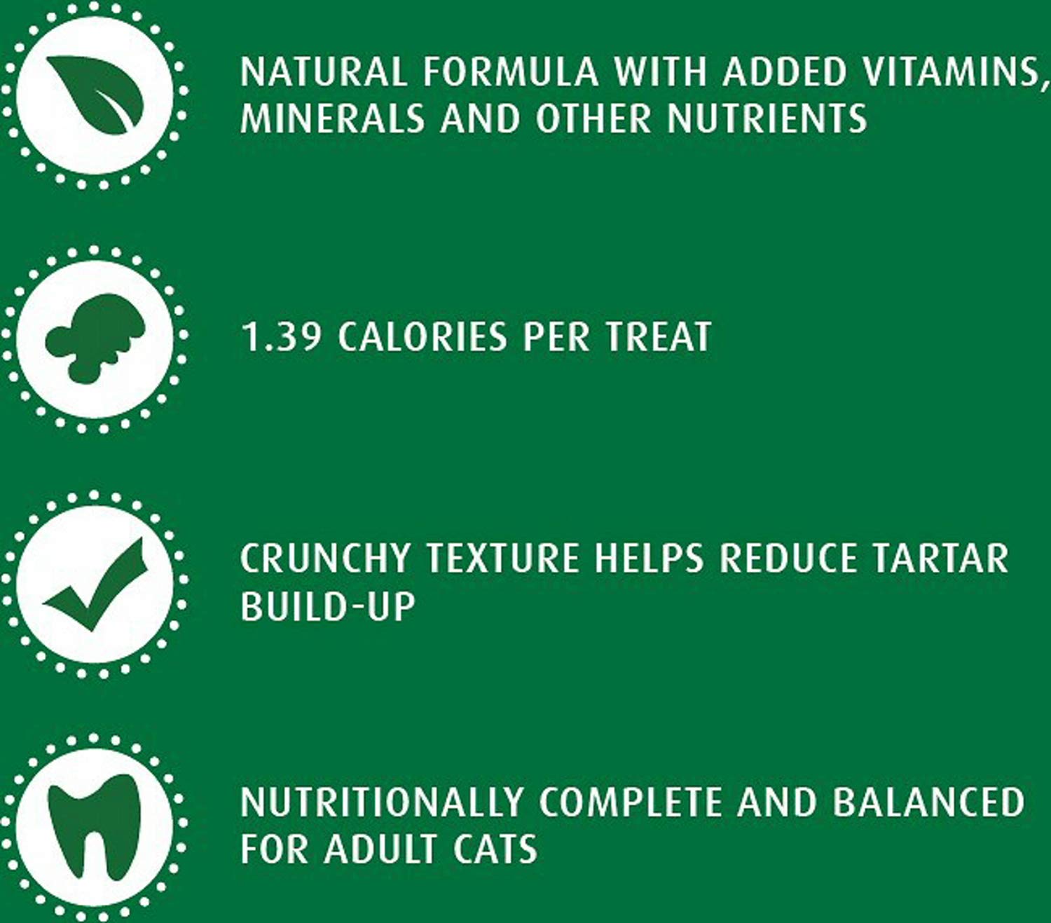 Greenies Cat Treats, Feline Veterinarian-Recommended Adult Natural Dental Treats, Catnip Flavor, 9.75 oz. Tub