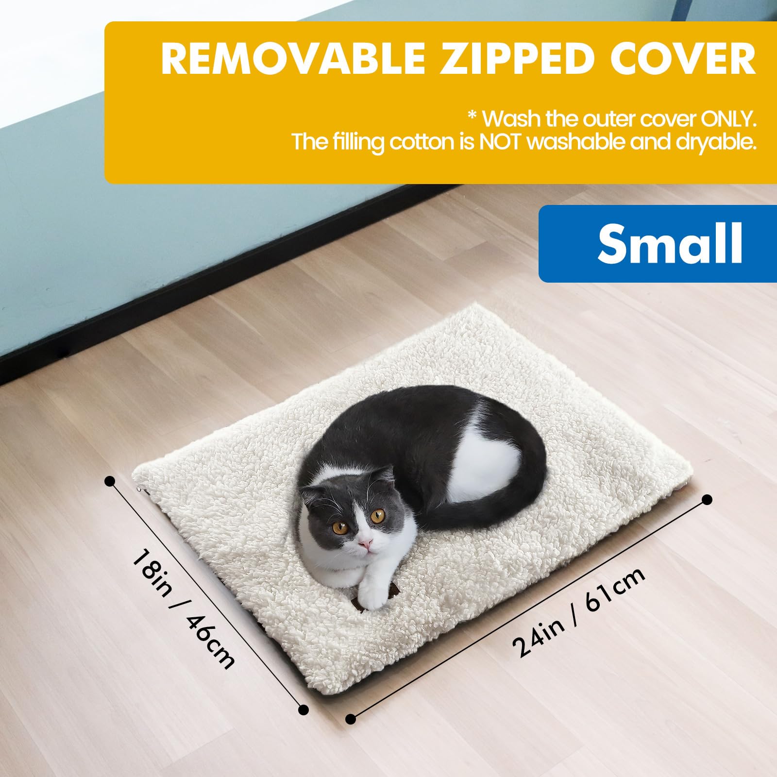 Self Warming Cat Bed Self Heating, Non-electric