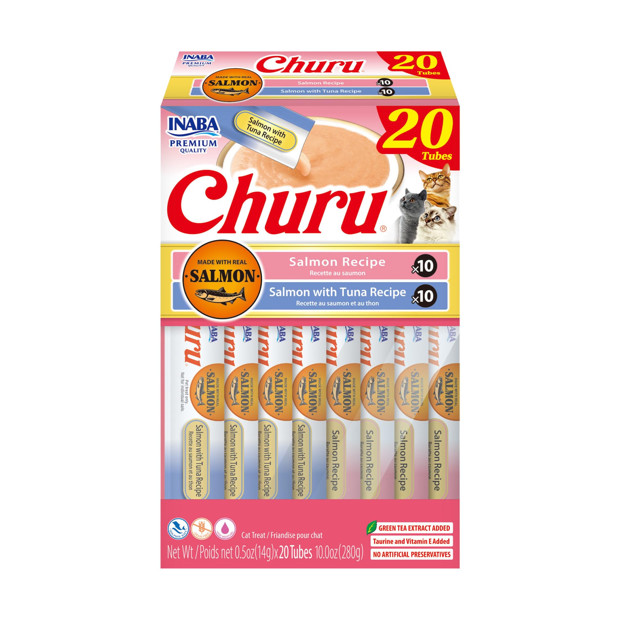 INABA Churu Cat Treats, Lickable, Squeezable Creamy Purée Cat Treat