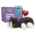 Snuggle Kitty Heartbeat Cat Toy for Kittens and Cats with Real-Feel Pulse and Heat Pack, Calming Sleep Aid for Cat Anxiety, New Kitten Essentials - Tan Tiger