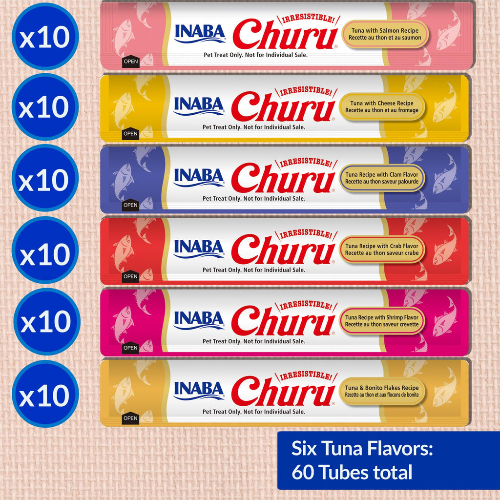 INABA Churu Cat Treats, Lickable, Squeezable Creamy Purée Cat Treat