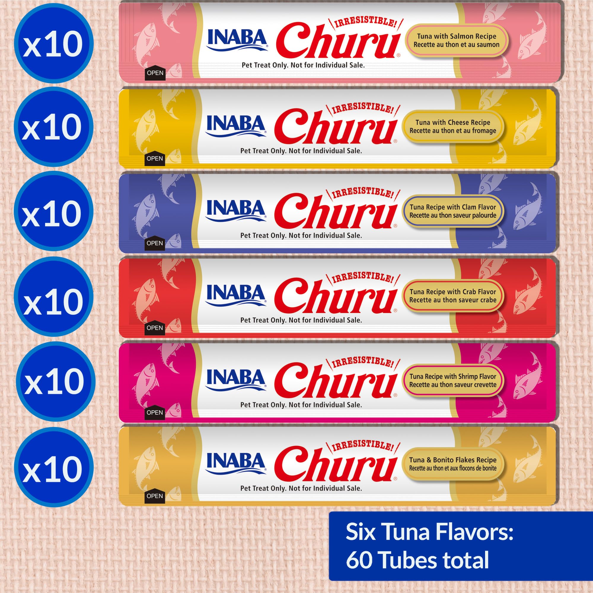 INABA Churu Cat Treats, Lickable, Squeezable Creamy Purée Cat Treat