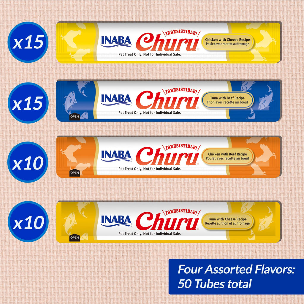 INABA Churu Cat Treats, Lickable, Squeezable Creamy Purée Cat Treat