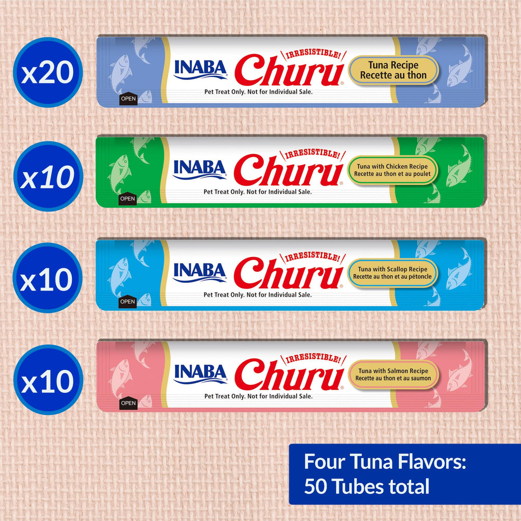INABA Churu Cat Treats, Lickable, Squeezable Creamy Purée Cat Treat