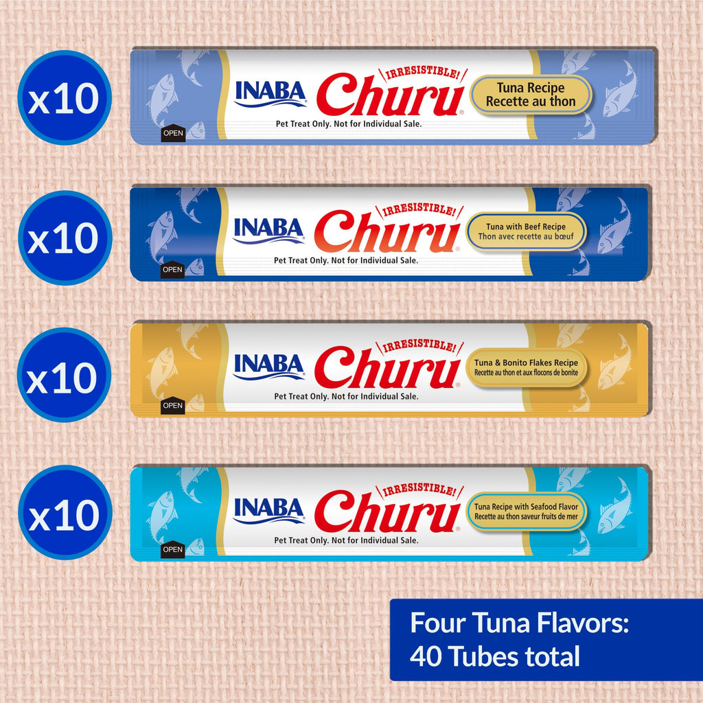 INABA Churu Cat Treats, Lickable, Squeezable Creamy Purée Cat Treat
