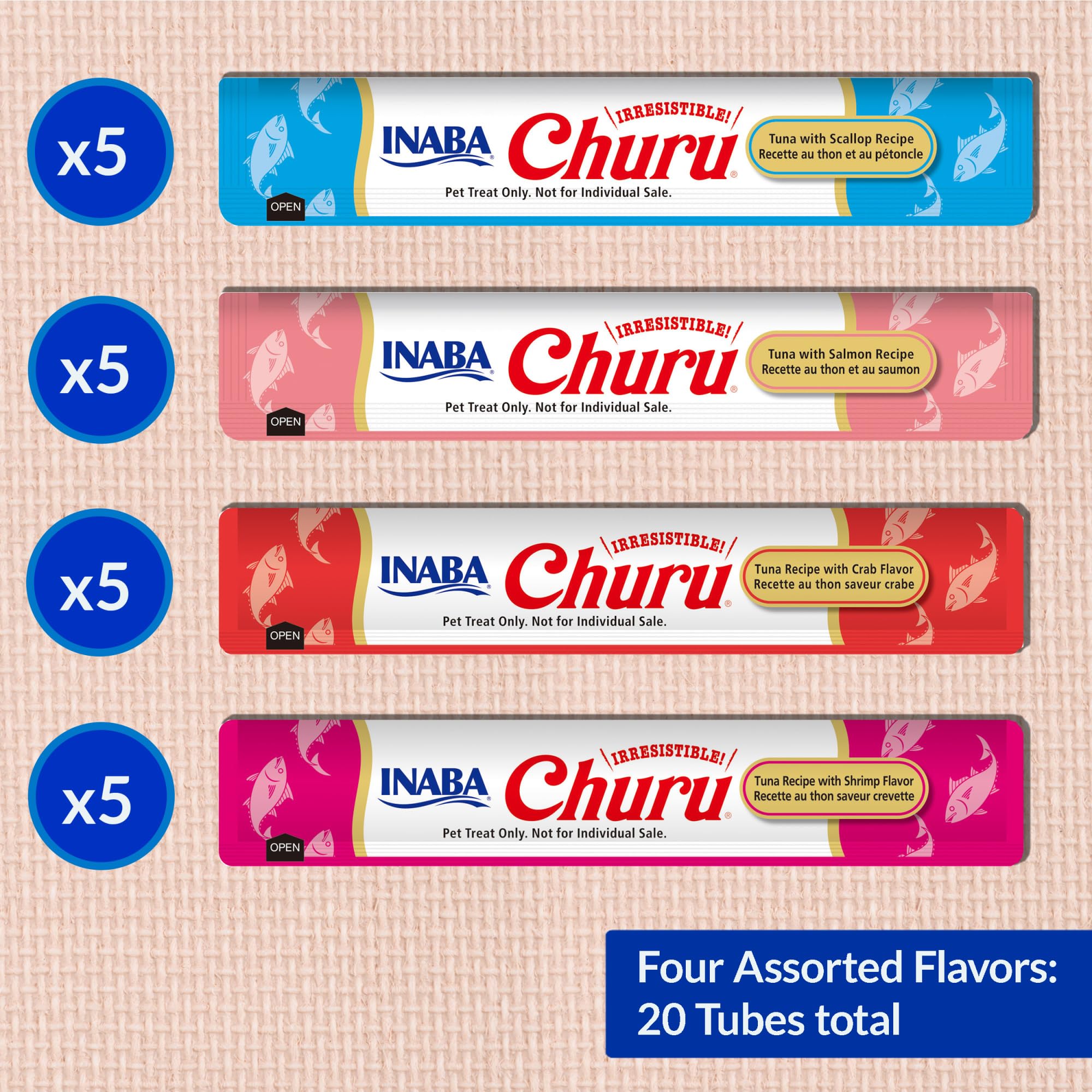 INABA Churu Cat Treats, Lickable, Squeezable Creamy Purée Cat Treat
