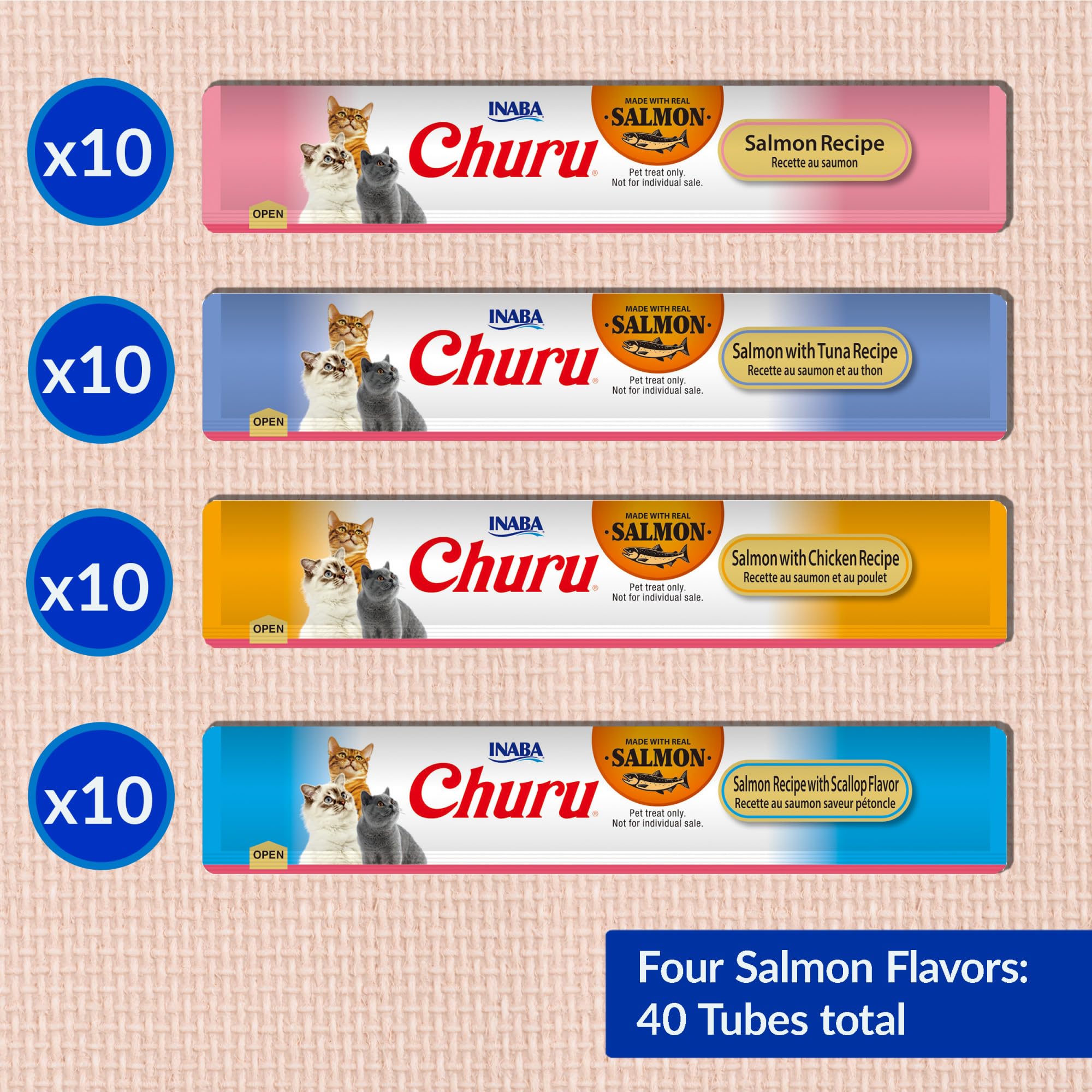 INABA Churu Cat Treats, Lickable, Squeezable Creamy Purée Cat Treat