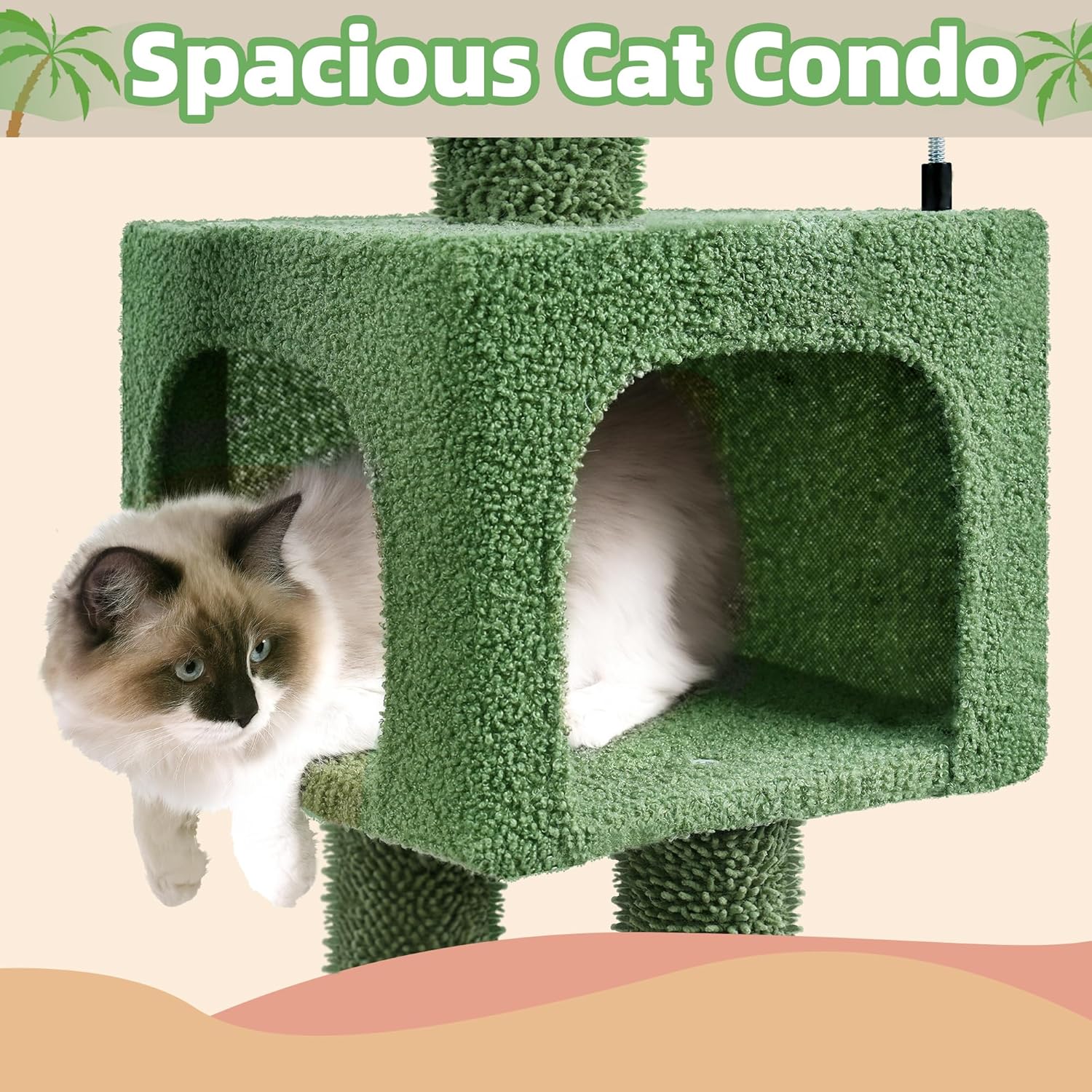 Cactus Cat Tree Tower, All-in-One Activity Center