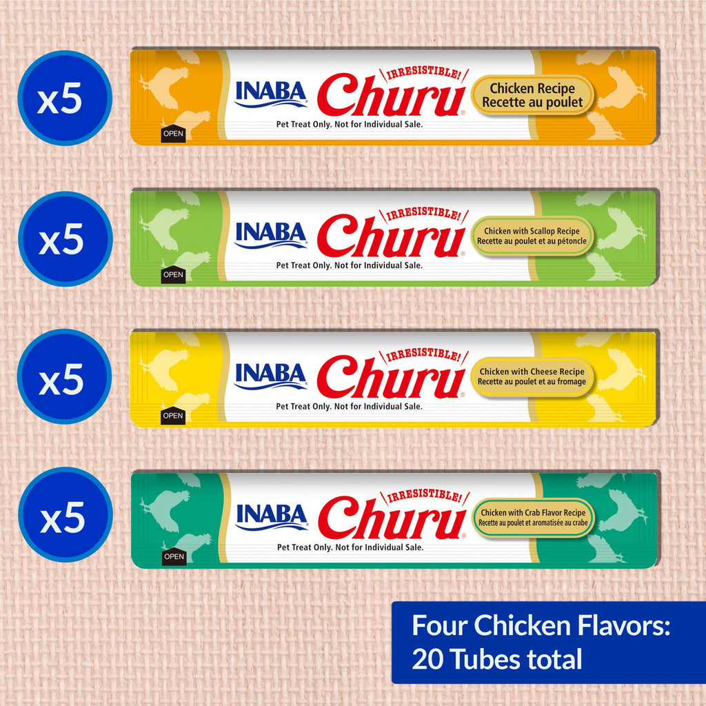 INABA Churu Cat Treats, Lickable, Squeezable Creamy Purée Cat Treat