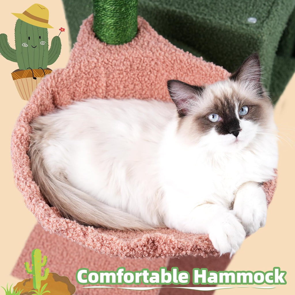 Cactus Cat Tree Tower, All-in-One Activity Center