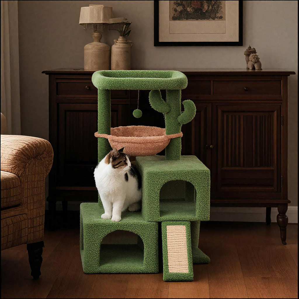 Cactus Cat Tree Tower, All-in-One Activity Center