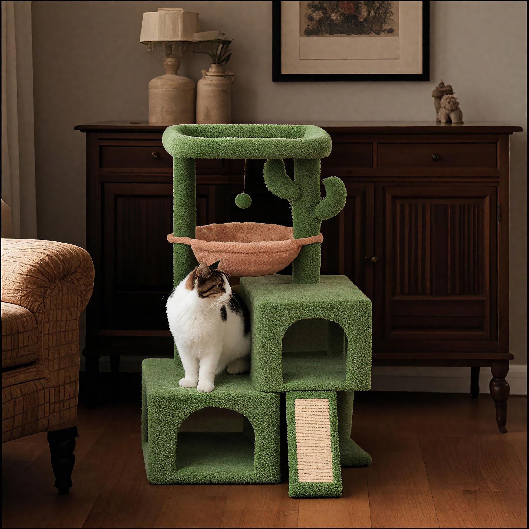 Cactus Cat Tree Tower, All-in-One Activity Center