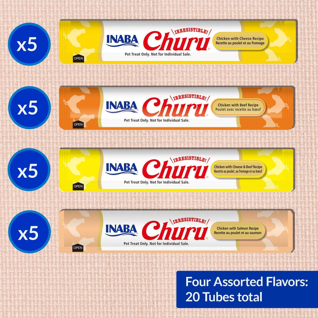 INABA Churu Cat Treats, Lickable, Squeezable Creamy Purée Cat Treat