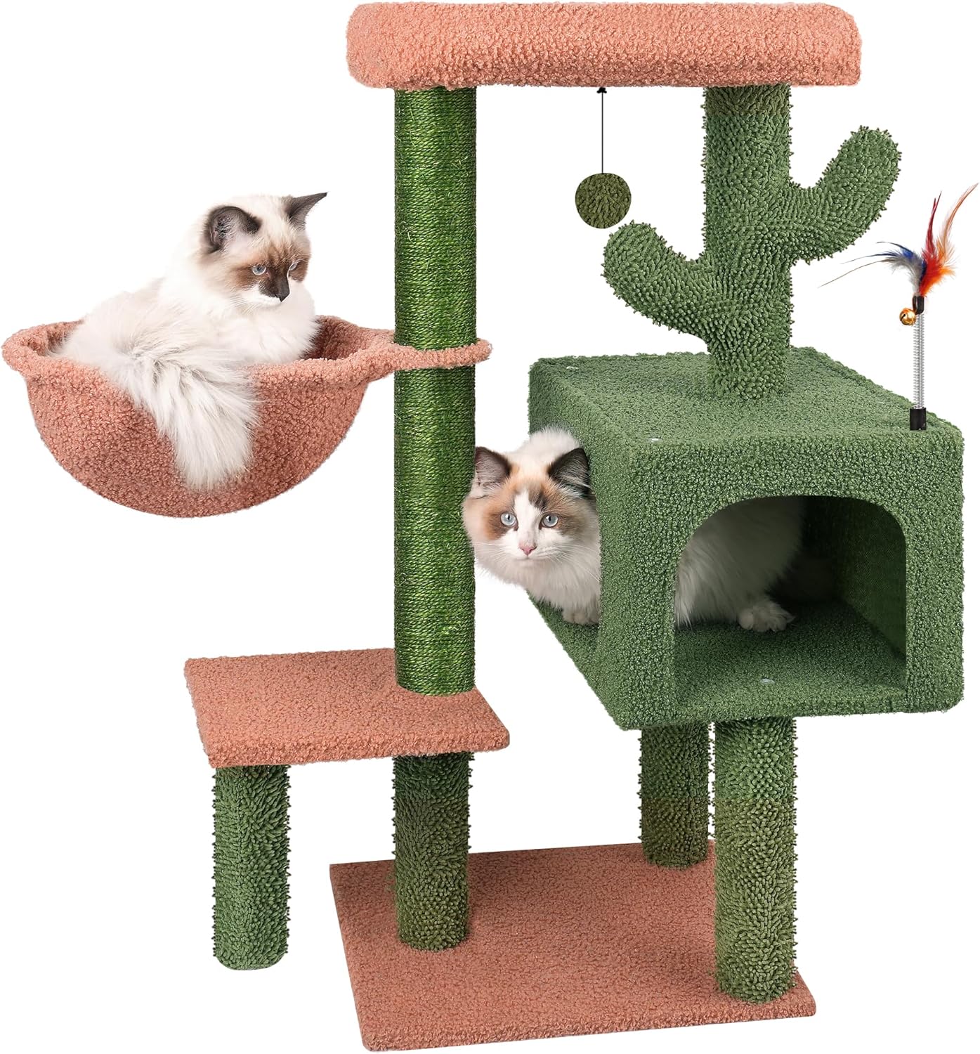 Cactus Cat Tree Tower, All-in-One Activity Center